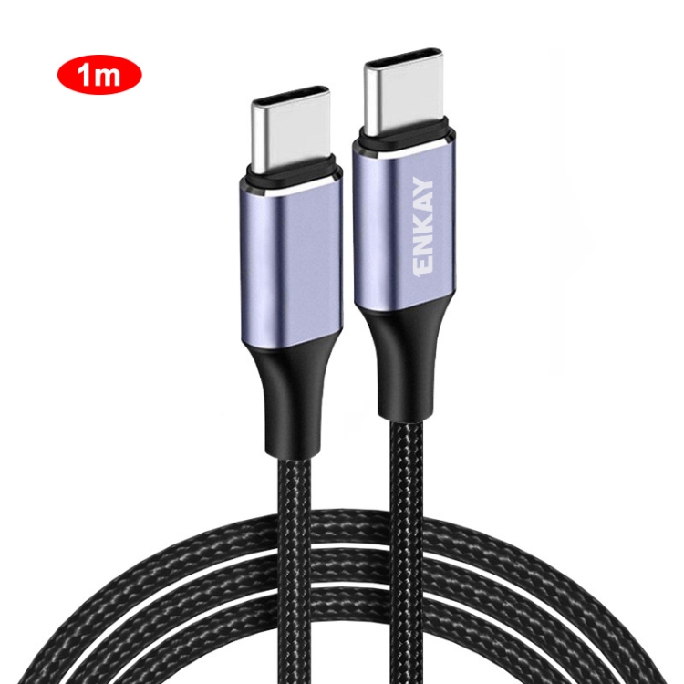 ENKAY PD100W 5A USB-C / Type-C to Type-C Fast Charging Cable with E-Marker