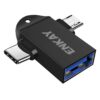 ENKAY ENK-AT112 2 in 1 Type-C + Micro USB to USB 3.0 Aluminium Alloy OTG Adapter