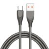 ENKAY ENK-CB132 USB to USB-C / Type-C Carbon Steel Hose Spring 6A Supper Fast Charging Data Cable