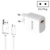 TE-005 QC3.0 18W USB Fast Charger with 1m 3A USB to Micro USB Cable, EU Plug