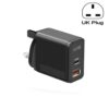 QC5.0 USB / PD25W Type-C Super Fast Charging Full Protocol Phone Charger, UK Plug