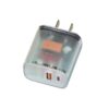 Transparent PD3.0 Type-C + QC3.0 USB Mobile Phone Charger, US Plug