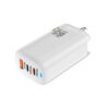 TE-65W GaN PD65W Dual USB-C/Type-C+USB-A Laptop Tablet Adapter，US Plug