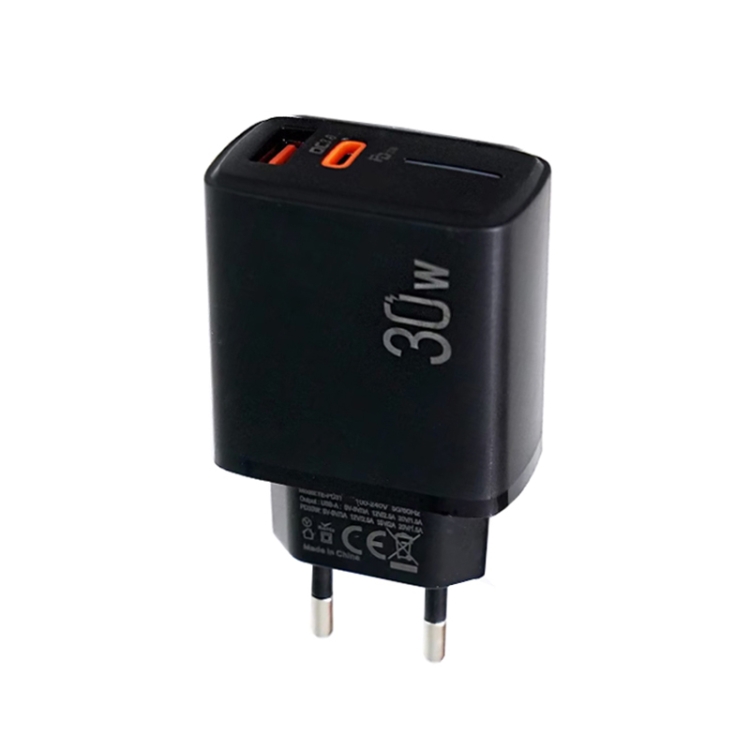 PD31 5V-20V 30W USB-C / Type-C + USB-A Multi Protocol Compatible Charger, EU Plug