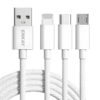ENKAY CB173 3-in-1 Candy Color 60W USB to 8 Pin / Type-C / Micro USB Charging Data Cable