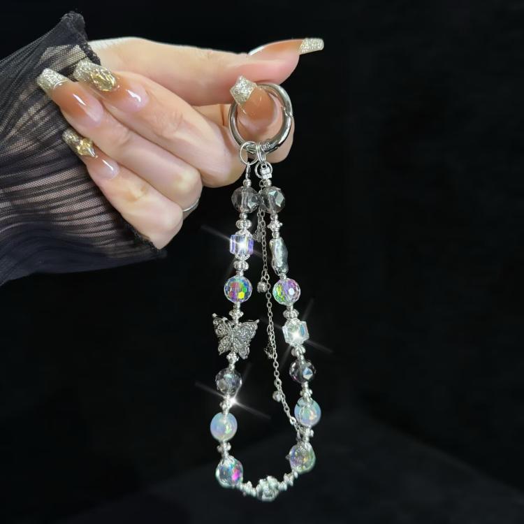 Butterfly Beaded Mobile Phone Chain