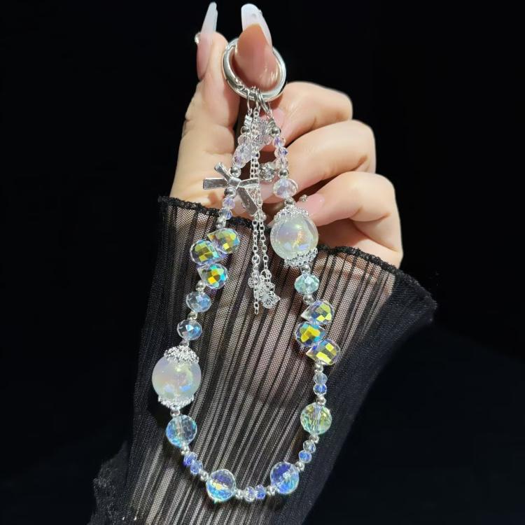 Heidi Bead Bow Waterdrop Crystal Phone Chain