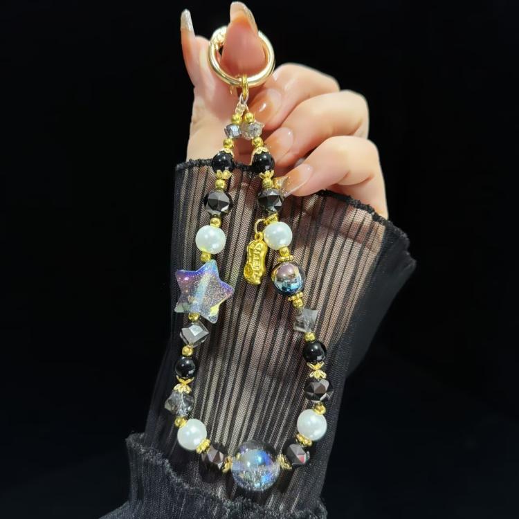 Starry Sky Beads Pentagram Mobile Phone Chain