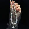 Crystal Pearl Alloy Saturn Phone Chain