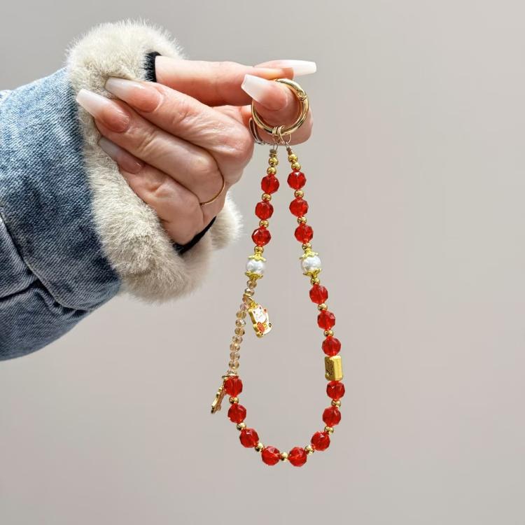 Fortune Red Crystal Phone Chain