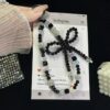 Luminous Round Bead Double Chain Phone Chain