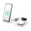 T60 Wireless Charging Station Phone Watch Earbuds Magnetic Desktop Charger with Time Display
