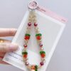 Luminous Persimmon Crystal Phone Chain