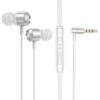 2 PCS TS6000 3.5mm Metal Elbow In-Ear Wired Control Earphone with Mic