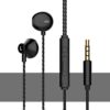 2 PCS TS720 3.5mm Heavy Bass Metal Earbud Wired Earphone