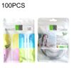 100PCS U19 Frosted Headphone Cable Ziplock Packaging Bag, Style: