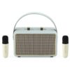 Leather Texture Portable Wooden Home Karaoke Bluetooth Speaker