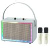 Leather Colorful Light Effect Karaoke Audio Retro Outdoor Bluetooth Speaker