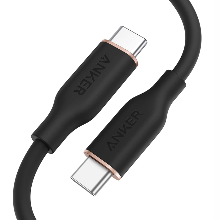 ANKER A8552 Powerline III 0.9m Skin Friendly Dual Type-C Data Cable PD100W Fast Charging Cable