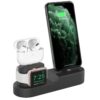AhaStyle PT28-3 For iPhone / Apple Watch / AirPods 3 In 1 Silicone Desktop Charging Storage Base Bracket