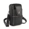 KUNQITIAN Mobile Phone Waist Bag Belt Leather Case With Shoulder Strap