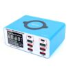 RELIFE RL-304S Multifunctional Smart Digital Display 8 Port Fast Charger USB Support PD+QC3.0 Mobile Phone Charger