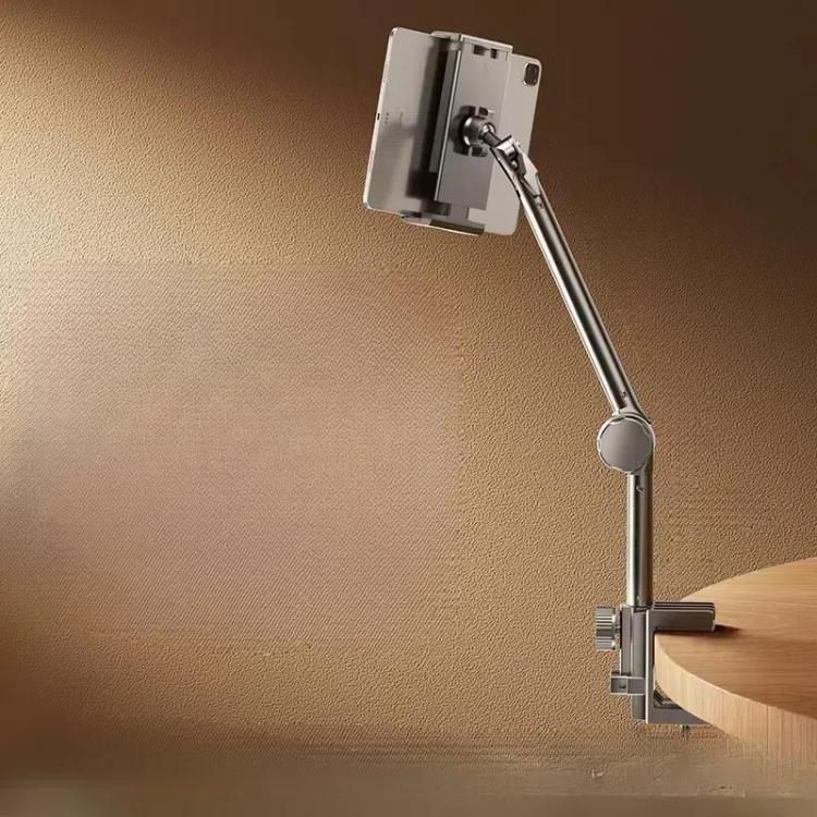 Cantilever Phone Tablet Desk Bedside Stand With Foldable Metal Arm For 4-10.2inch