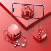120cm Portable 3 In 1 Fast Charging Cable With Mobile Phone Holder Light Retractable Data Cable