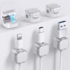 AhaStyle WG159 6pcs Magnetic Desktop Storage Cable Organizer Plastic Cable Clip