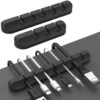 AhaStyle WG144 3pcs /Set 3/5/7 Holes Silicone Cable Clip Desktop Data Cable Organizer