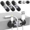 AhaStyle PT-WE19 3pcs Desktop Data Cable Silicone Storage Stand Cable Organizer Clip