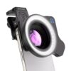 APEXEL HB100 Ultra Macro Lens & FL26 Fill Light Combo for Smartphones Close-Up Photography Kit
