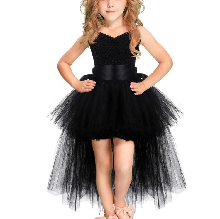 Girls Lace Sling Dress Mesh Tutu Party Dress, Black 2 age (80-90cm), Black 34 age(90-110cm), Black 5-6 age(110-120cm), Black 7-9 age(120-140cm), Light Blue 2 age (80-90cm), Light Blue 34 age(90-110cm), Light Blue 5-6 age(110-120cm)...
