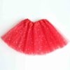 Girls Stars Sequins Mesh Tutu Skirt Costumes, One Size