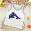 Children Cotton Sleeveless Vest Crew Neck Summer Sports Style Tank Tops, 80cm, 90cm, 100cm, 110cm, 120cm, 130cm
