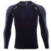 SIGETU Men Elastic Long-sleeved Workout Sportwear (Color:Blue Size:XXXL), S, M, L, XL, 2XL, 3XL