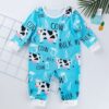 Baby Long Sleeve Printed One-piece Jumpsuit, 59, 66, 73, 80
