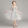 Five-pointed Star Pattern Short Lace Princess Dress Pettiskirt Performance Formal Dress for Girls, 100cm, 110cm, 120cm, 130cm, 140cm, 150cm, 160cm