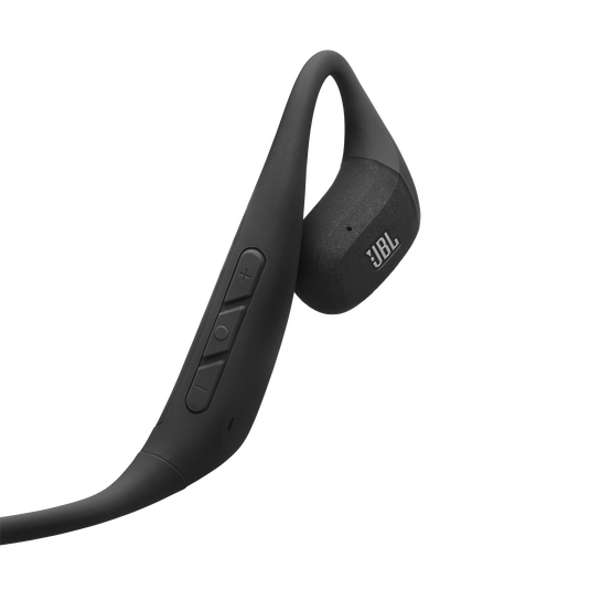 03 JBL Endurance Pace - Open-Ear Comfort, Memory Wire Neckband, Water and Dust Proof Headphone - Black/Gray