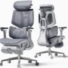 Hbada X7 Smart Ergonomic Chair, Office Chair, with Fully Automated Lumbar Tracking, 4D Adjustable Headrest, 720° Adjustable Armrests, Ventilated Seat Cushion, Swivel, Grey