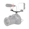 YELANGU YLG0702A Dual Cold Hot Shoe Mount Adapter Aluminum Alloy Extension Bracket, Dual Cold Hot Bracket