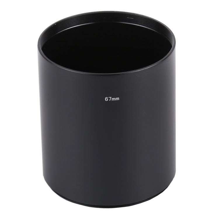 67mm Thread Type Straight Tube Full Metal Lens Hood Shade for Medium Telephoto Lens