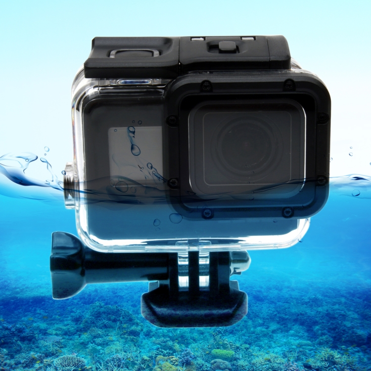 For GoPro  NEW HERO /HERO6  /5  30m Waterproof Housing Protective Case + Hollow Back Cover with Buckle Basic Mount & Screw, No Need to Disassemble Lens(GP413)