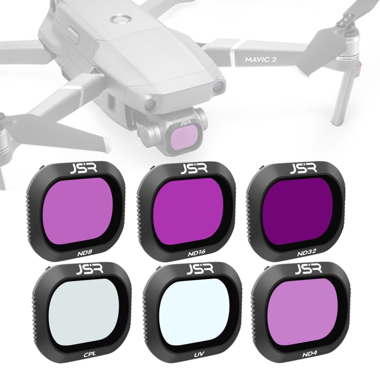 JSR Drone 6 in 1 UV+CPL+ND4+ND8+ND16+ND32 Lens Filter for DJI MAVIC 2 Pro