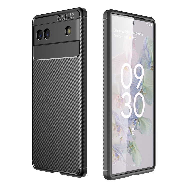 Carbon Fiber Texture Shockproof TPU Phone Case, For Google Pixel 6a