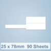 Thermal Label Data Cable Sort Stickers For NiiMbot D101 / D11, 25 x 78mm 90 Sheets White, 25 x 78mm 90 Sheets Red, 25 x 78mm 90 Sheets Yellow