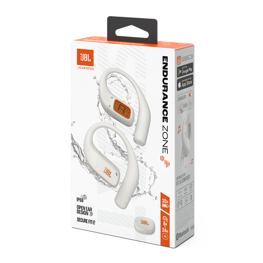 JBL_Endurance-Zone-boxside-white JBL Endurance Zone Open-Ear Sport Earbuds, IP68 Waterproof, 32H Playtime, 4-Mic Clear Calls, Fast Charge