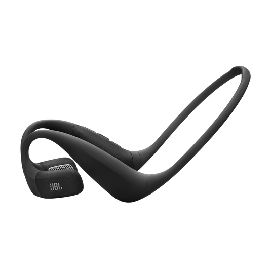 LS_JBL_Endurance_Pace_Product_Image_Left_02_Black&Grey JBL Endurance Pace - Open-Ear Comfort, Memory Wire Neckband, Water and Dust Proof Headphone - Black/Gray