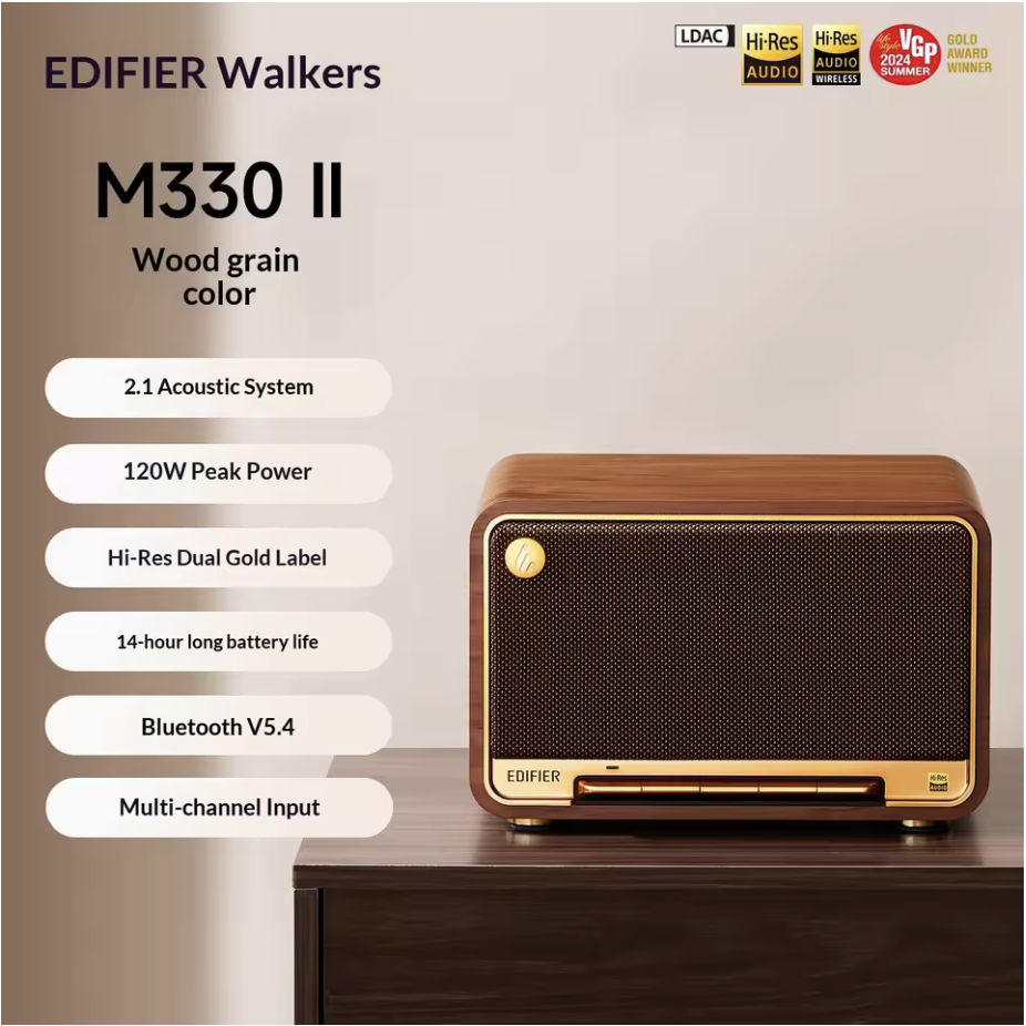 Screenshot 2026-02-10 at 3.58.54 PM Edifier M330II Wireless Bluetooth Speaker Retro Desktop Hi Res 120W Power 14H Playtime Bluetooth Home Speaker Gift PC