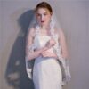 Single Layer Lace Applique with Hair Comb Bridal Veil Wedding Accessories